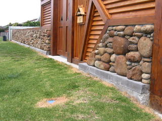 Stone & Timber Fence